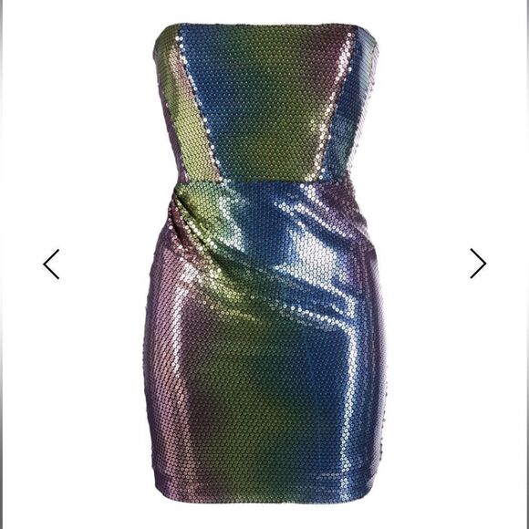 NWT The New Arrivals by ILKYAZ OZEL Isla Blue Jade Bustier Dress EU 38/Medium - Picture 13 of 16